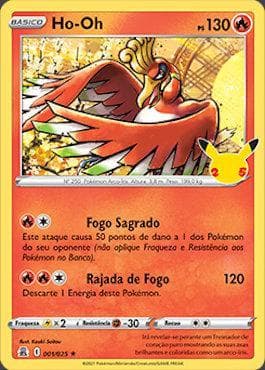 Carta Ho-Oh do set Celebrações — Pokémon TCG | Bynx