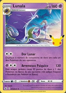 Carta Lunala do set Celebrações — Pokémon TCG | Bynx