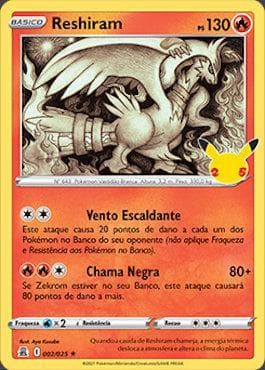 Carta Reshiram do set Celebrações — Pokémon TCG | Bynx