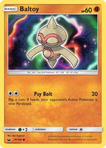 Carta Baltoy (78/168) do set Tempestade Celestial — Pokémon TCG | Bynx
