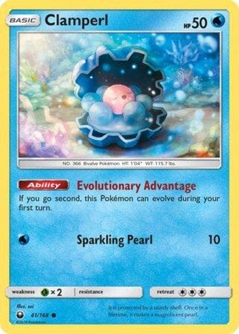 Carta Clamperl (41/168) do set Tempestade Celestial — Pokémon TCG | Bynx