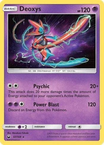 Carta Deoxys (67/168) do set Tempestade Celestial — Pokémon TCG | Bynx