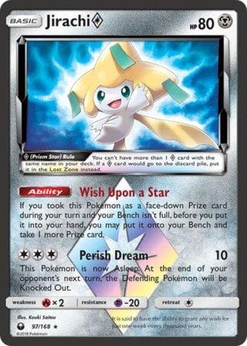 Jirachi Prism Star (97/168) — Tempestade Celestial