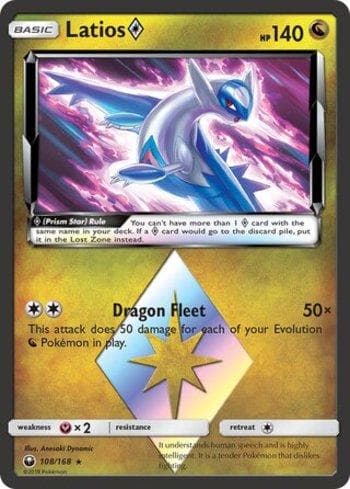 Carta Latios Prism Star (108/168) do set Tempestade Celestial — Pokémon TCG | Bynx