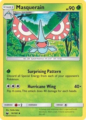 Carta Masquerain (16/168) do set Tempestade Celestial — Pokémon TCG | Bynx