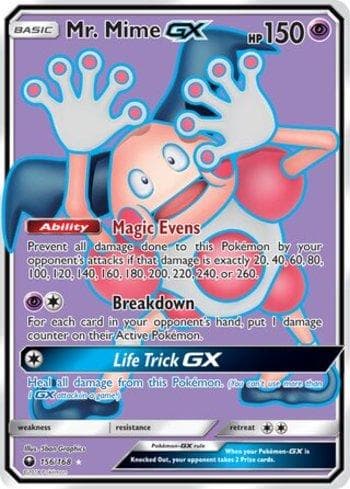 Carta Mr. Mime-GX (156/168) do set Tempestade Celestial — Pokémon TCG | Bynx