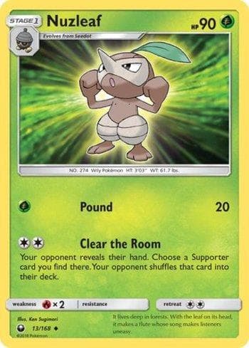 Carta Nuzleaf (13/168) do set Tempestade Celestial — Pokémon TCG | Bynx