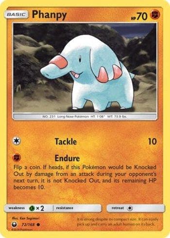 Carta Phanpy (72/168) do set Tempestade Celestial — Pokémon TCG | Bynx