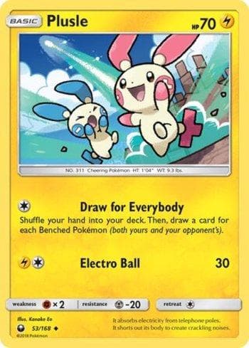 Carta Plusle (53/168) do set Tempestade Celestial — Pokémon TCG | Bynx