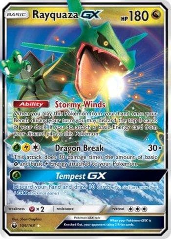 Rayquaza-GX (109/168) — Tempestade Celestial