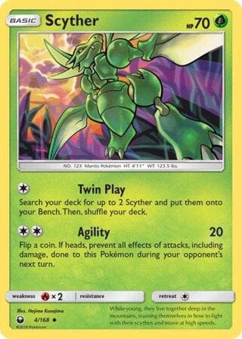Carta Scyther (4/168) do set Tempestade Celestial — Pokémon TCG | Bynx