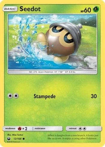 Carta Seedot (12/168) do set Tempestade Celestial — Pokémon TCG | Bynx