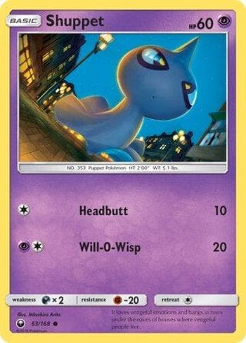 Carta Shuppet (63/168) do set Tempestade Celestial — Pokémon TCG | Bynx