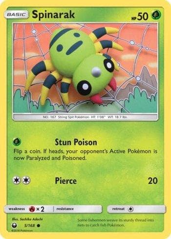 Carta Spinarak (5/168) do set Tempestade Celestial — Pokémon TCG | Bynx
