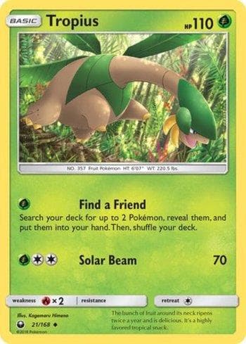 Carta Tropius (21/168) do set Tempestade Celestial — Pokémon TCG | Bynx