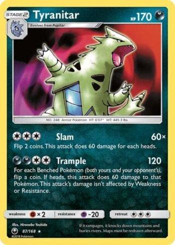 Carta Tyranitar (87/168) do set Tempestade Celestial — Pokémon TCG | Bynx