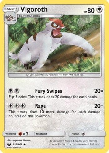Carta Vigoroth (114/168) do set Tempestade Celestial — Pokémon TCG | Bynx