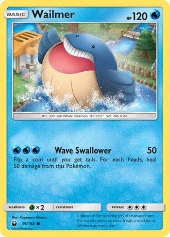 Carta Wailmer (39/168) do set Tempestade Celestial — Pokémon TCG | Bynx