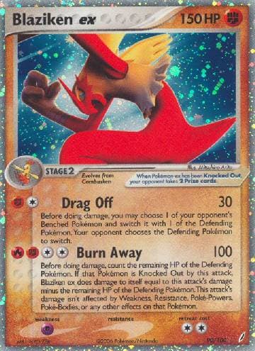 Carta Blaziken ex (90/100) do set Crystal Guardians — Pokémon TCG | Bynx