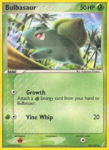 Carta Bulbasaur (46/100) do set Crystal Guardians — Pokémon TCG | Bynx