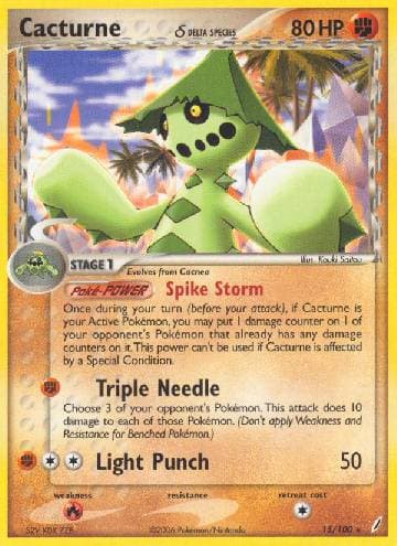 Carta Cacturne (15/100) do set Crystal Guardians — Pokémon TCG | Bynx