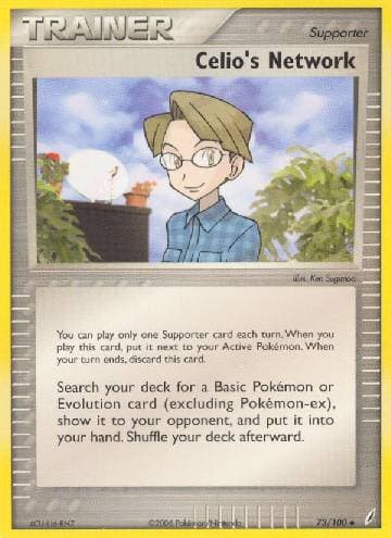 Carta Celio's Network (73/100) do set Crystal Guardians — Pokémon TCG | Bynx
