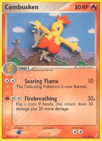 Carta Combusken (31/100) do set Crystal Guardians — Pokémon TCG | Bynx