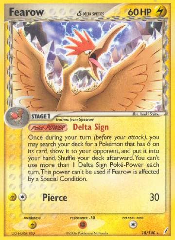 Carta Fearow (18/100) do set Crystal Guardians — Pokémon TCG | Bynx