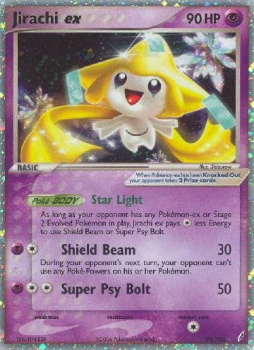 Carta Jirachi ex (94/100) do set Crystal Guardians — Pokémon TCG | Bynx