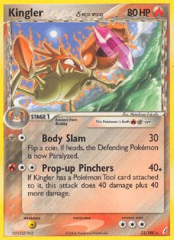 Carta Kingler (22/100) do set Crystal Guardians — Pokémon TCG | Bynx