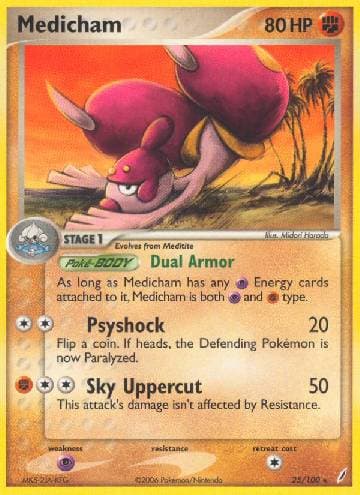 Carta Medicham (25/100) do set Crystal Guardians — Pokémon TCG | Bynx