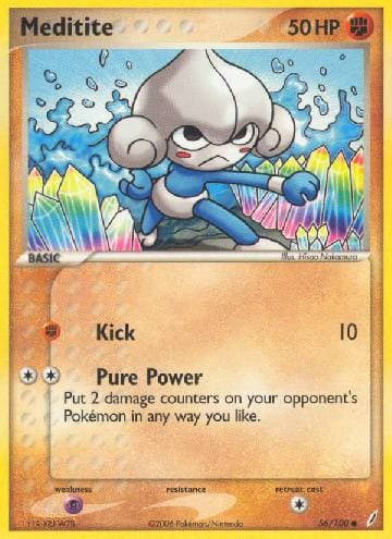 Carta Meditite (56/100) do set Crystal Guardians — Pokémon TCG | Bynx