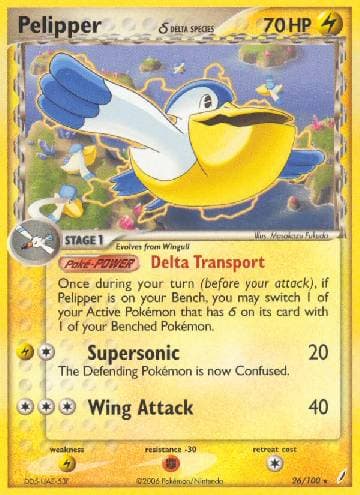Carta Pelipper (26/100) do set Crystal Guardians — Pokémon TCG | Bynx
