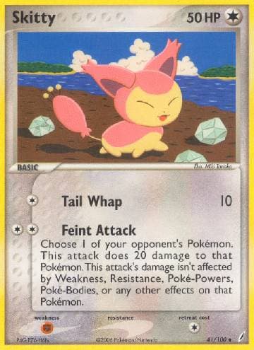 Carta Skitty (41/100) do set Crystal Guardians — Pokémon TCG | Bynx