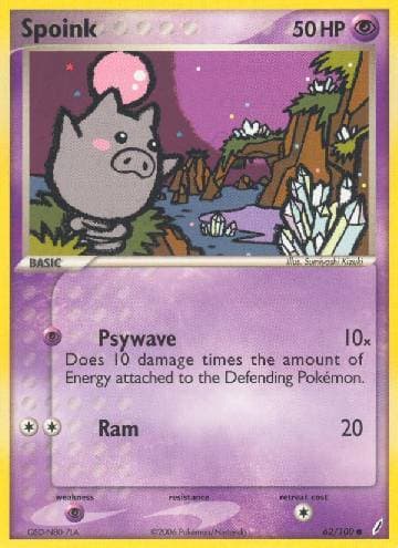 Carta Spoink (62/100) do set Crystal Guardians — Pokémon TCG | Bynx