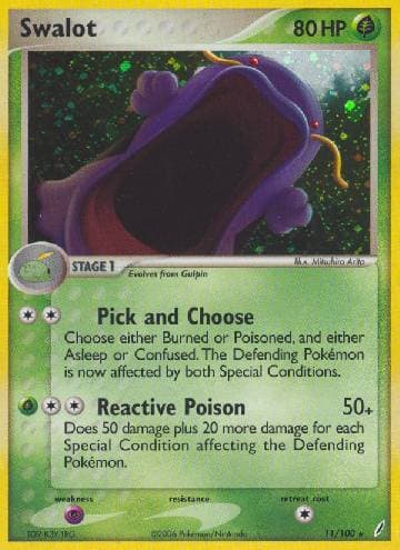 Carta Swalot (11/100) do set Crystal Guardians — Pokémon TCG | Bynx