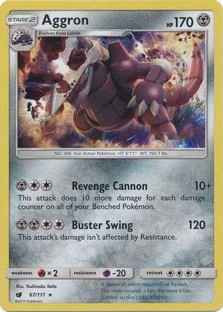 Carta Aggron (67/111) do set Invasão Carmim — Pokémon TCG | Bynx