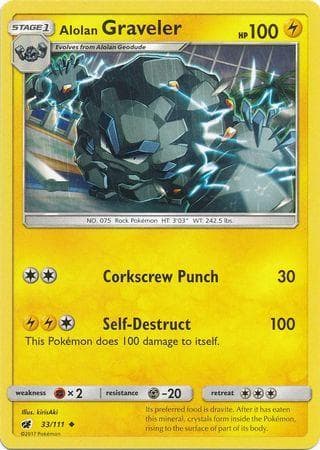 Carta Alolan Graveler (33/111) do set Invasão Carmim — Pokémon TCG | Bynx