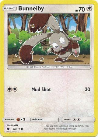 Carta Bunnelby (87/111) do set Invasão Carmim — Pokémon TCG | Bynx