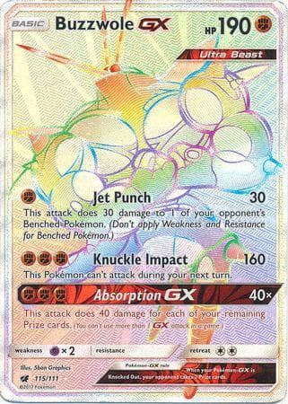 Carta Buzzwole-GX (115/111) do set Invasão Carmim — Pokémon TCG | Bynx