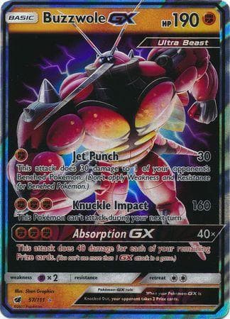 Carta Buzzwole-GX (57/111) do set Invasão Carmim — Pokémon TCG | Bynx