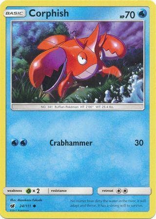 Carta Corphish (24/111) do set Invasão Carmim — Pokémon TCG | Bynx