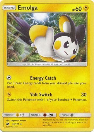 Carta Emolga (35/111) do set Invasão Carmim — Pokémon TCG | Bynx