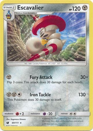 Carta Escavalier (69/111) do set Invasão Carmim — Pokémon TCG | Bynx