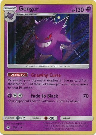 Carta Gengar (38/111) do set Invasão Carmim — Pokémon TCG | Bynx