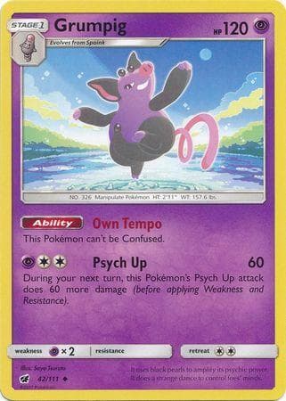 Carta Grumpig (42/111) do set Invasão Carmim — Pokémon TCG | Bynx
