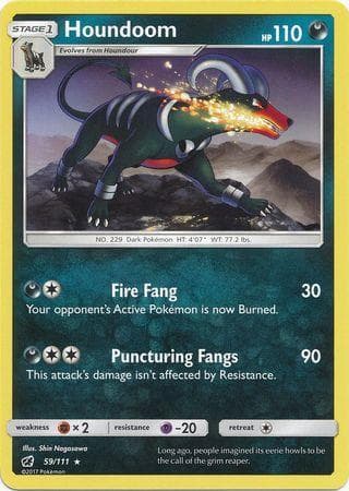Carta Houndoom (59/111) do set Invasão Carmim — Pokémon TCG | Bynx