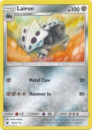 Carta Lairon (66/111) do set Invasão Carmim — Pokémon TCG | Bynx