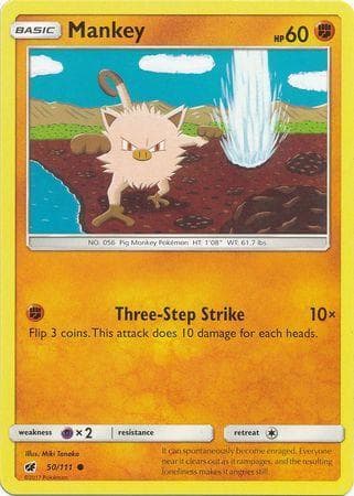Carta Mankey (50/111) do set Invasão Carmim — Pokémon TCG | Bynx