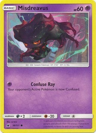 Carta Misdreavus (39/111) do set Invasão Carmim — Pokémon TCG | Bynx